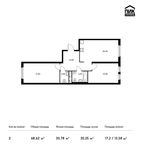 Планировка 2-комнатной квартиры, 68,62 м2