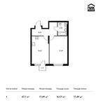 Планировка 1-комнатной квартиры, 47,1 м2