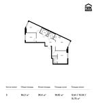 Планировка 3-комнатной квартиры, 86,3 м2