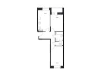 Планировка 2-комнатной квартиры, 56,4 м2