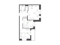Планировка 2-комнатной квартиры, 63,06 м2