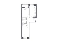 Планировка 2-комнатной квартиры, 56,3 м2
