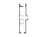 Планировка 1-комнатной квартиры, 38,09 м2