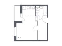 Планировка квартиры студии, 29,65 м2