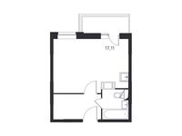 Планировка квартиры студии, 26,65 м2