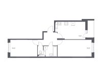 Планировка 2-комнатной квартиры, 54,41 м2