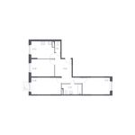 Планировка 3-комнатной квартиры, 72,8 м2