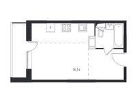 Планировка квартиры студии, 27,13 м2
