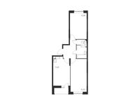 Планировка 2-комнатной квартиры, 54,83 м2