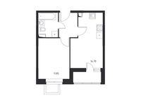 Планировка 1-комнатной квартиры, 36,1 м2