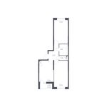 Планировка 1-комнатной квартиры, 34,44 м2