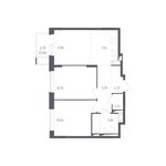 Планировка 3-комнатной квартиры, 52,16 м2