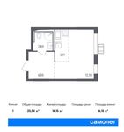 Планировка квартиры студии, 25 м2
