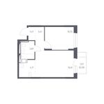 Планировка 3-комнатной квартиры, 50,84 м2