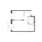 Планировка 2-комнатной квартиры, 53,38 м2