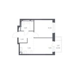 Планировка 2-комнатной квартиры, 34,97 м2