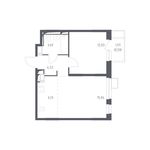 Планировка 2-комнатной квартиры, 35,3 м2