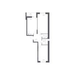 Планировка 2-комнатной квартиры, 55 м2