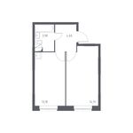 Планировка 1-комнатной квартиры, 36,2 м2
