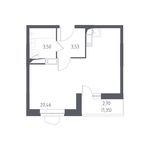 Планировка квартиры студии, 28,84 м2
