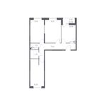 Планировка 3-комнатной квартиры, 71,3 м2