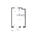 Планировка квартиры студии, 27,35 м2