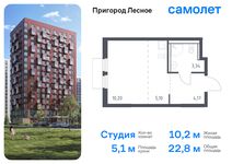Планировка квартиры студии, 22,81 м2