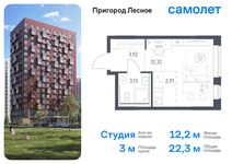 Планировка квартиры студии, 22,28 м2