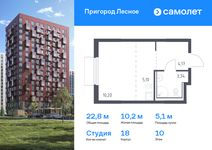 Планировка квартиры студии, 22,81 м2