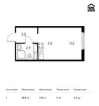 Планировка квартиры студии, 22,9 м2