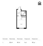 Планировка квартиры студии, 21,5 м2