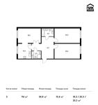 Планировка 3-комнатной квартиры, 94 м2