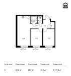 Планировка 2-комнатной квартиры, 60,4 м2