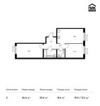 Планировка 2-комнатной квартиры, 65,6 м2