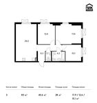 Планировка 3-комнатной квартиры, 83 м2
