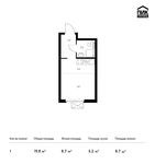 Планировка квартиры студии, 19,8 м2