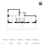 Планировка 2-комнатной квартиры, 93,1 м2