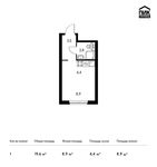 Планировка квартиры студии, 19,6 м2