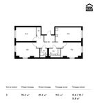 Планировка 3-комнатной квартиры, 95,2 м2