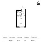 Планировка квартиры студии, 21,7 м2