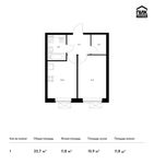 Планировка 1-комнатной квартиры, 33,7 м2