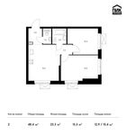 Планировка 2-комнатной квартиры, 48,4 м2