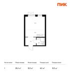 Планировка квартиры студии, 25,5 м2