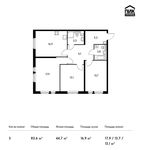 Планировка 3-комнатной квартиры, 82,3 м2