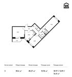 Планировка 3-комнатной квартиры, 80,6 м2