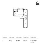 Планировка 3-комнатной квартиры, 78 м2