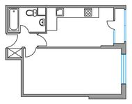 Планировка 1-комнатной квартиры, 38,38 м2
