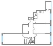 Планировка 3-комнатной квартиры, 81,11 м2