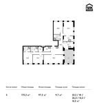 Планировка 5-комнатной квартиры, 174,4 м2