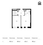 Планировка 2-комнатной квартиры, 52,3 м2